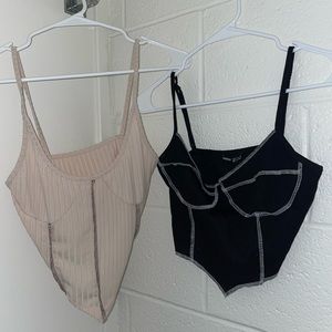 2 cropped tank tops